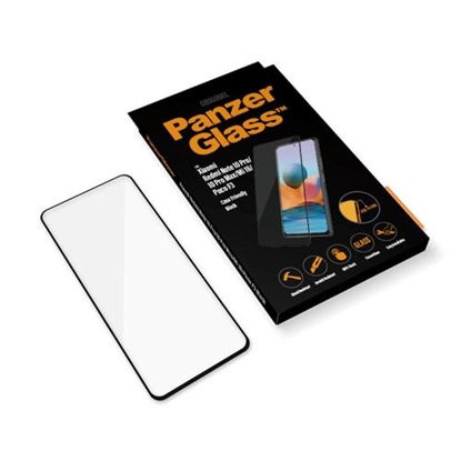 Attēls no PanzerGlass | Screen protector | Xiaomi | Redmi Note 10 Pro/10 Pro Max/Mi 11i/ Xiaomi Poco F3 | Glass | Black | Full frame coverage; 100% touch preservation; Rounded edges | Case friendly