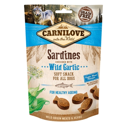 Picture of CARNILOVE Semi Moist Snack Sardines Enriched With Wild Garlic - Dog treat with sardines and garlic - 200 g
