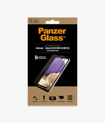 Attēls no PanzerGlass | Screen protector | Samsung | Galaxy A13/M23 5G/M33 5G | Glass | Black | Case Friendly