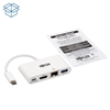 Picture of Tripp Lite U444-06N-H4GU-C USB-C Multiport Adapter - 4K HDMI, USB-A Port, GbE, 60W PD Charging, HDCP, White