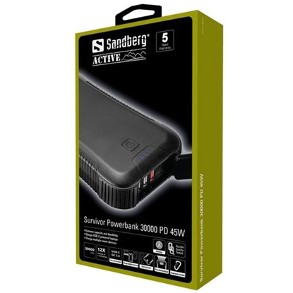 Attēls no Sandberg Survivor Powerbank 30000 PD45W