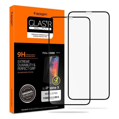 Изображение Spigen SZKŁO HARTOWANE GLASS FC 2-PACK IPHONE 11 PRO BLACK