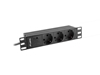 Picture of Listwa zasilająca Rack PDU 10 cali 1U 3x Schuko 2m 16A czarna 