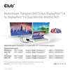 Picture of CLUB3D Multistream Transport (MST) Hub DisplayPort™1.4 to DisplayPort™1.4 Dual Monitor 4K60Hz M/F