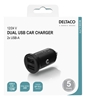 Изображение Ładowarka Deltaco Car charger DELTACO 12/24 V USB with two USB-A connectors, 24 W, black USB-CAR127