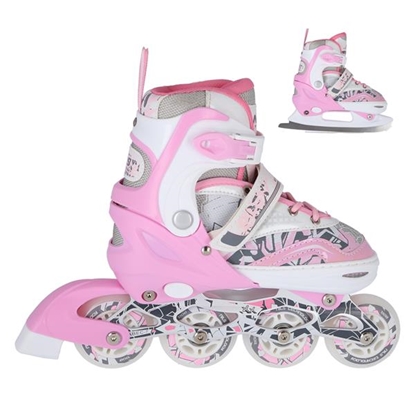 Attēls no Skrituļslidas/ Slidas NF10927 A 2IN1 PINK SIZE L(39-42) IN-LINE SKATES/FIGURE ICE SKATES