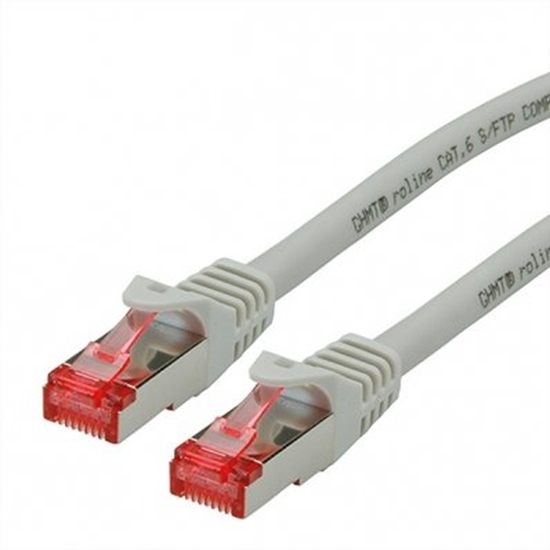 Picture of ROLINE S/FTP Patch Cord Cat.6 Component Level, LSOH, grey, 7.5 m