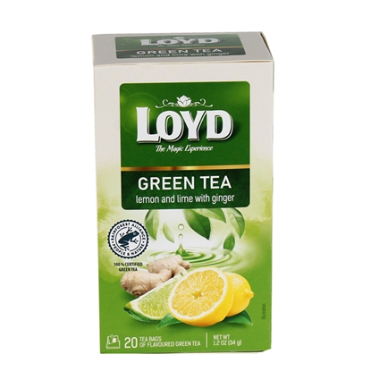 Изображение Tēja zaļā Loyd Lemon & Lime ar ingveru, 20x1,7 g