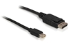 Picture of Delock Cable Mini DisplayPort 1.2 male > DisplayPort male 4K 60 Hz 2.0 m