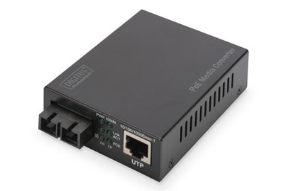 Picture of Konwerter światłowodowy Digitus Gigabit PoE Multim. Media RJ45/SC MM PSE