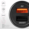 Изображение PWC-QC5 Ładowarka samochodowa QUICK SMART 31.5W, 2x port QC3.0/AFC/FCP + 5V-2.6A