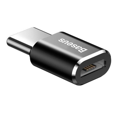 Attēls no Adapteris Baseus Micro USB Female - USB Type-C Male Black