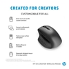 Picture of HP 935 Ergonomic Creator Wireless Mouse, Programmable, 4-way Scrolling, Multi-Surface - Black