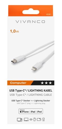 Attēls no Vivanco cable USB-C - Lightning 1m (45281)