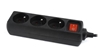 Picture of EnerGenie EG-PSU3F-01 UPS power strip, 3 FR sockets, 10 A, C14 plug, 0.6 m cable, black | EnerGenie