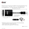 Picture of CLUB3D Multistream Transport (MST) Hub DisplayPort™1.4 to DisplayPort™1.4 Dual Monitor 4K60Hz M/F