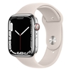 Изображение Apple Watch 7 GPS + Cellular 45mm Stainless Steel Sport Band, silver/starlight (MKJV3UL/A)