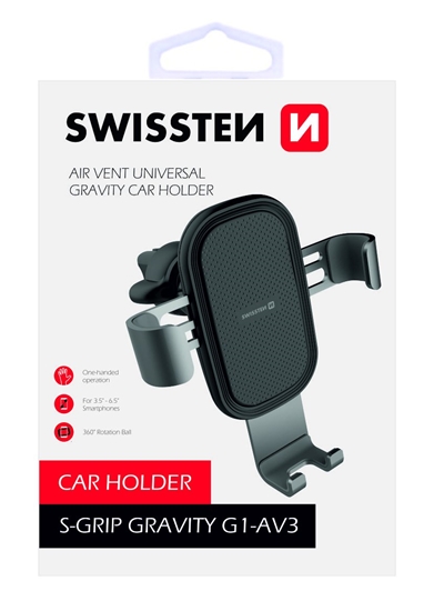 Picture of Swissten S-GRIP G1-AV3 Metal Age Gravity 360 Universal Car Air Vent Holder For Devices