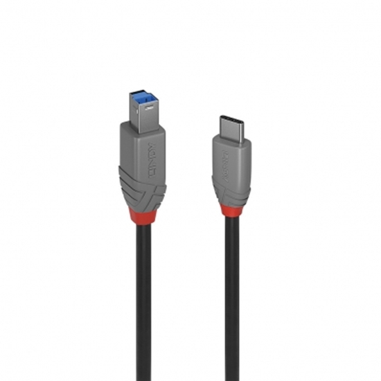 Picture of Lindy 0.5m USB 3.2 Type C to B Cable, 5Gbps, Anthra Line