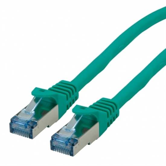 Picture of ROLINE S/FTP Patch Cord Cat.6A, Component Level, LSOH, green, 1 m