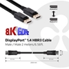 Picture of CLUB3D DisplayPort 1.4 HBR3 Cable 2m/6.56ft M/M 8K60Hz