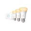 Picture of Philips Hue White ambience Starter kit: 3 E27 smart bulbs (1100) + dimmer switch