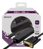 Picture of Deltaco USBC-1089-K video cable adapter 5 m USB Type-C VGA (D-Sub) Black