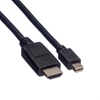 Picture of ROLINE Mini DisplayPort Cable, Mini DP-HDTV, M/M, black, 4.5 m