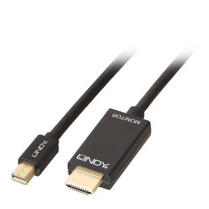Attēls no Lindy Kabel Mini DisplayPort/HDMI 4K30 (DP: passiv) 1m