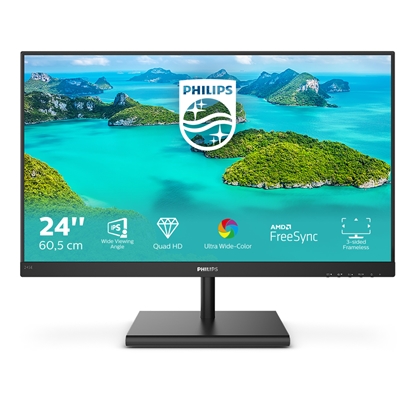 Picture of Philips E Line 245E1S/00 LED display 60.5 cm (23.8") 2560 x 1440 pixels 2K Ultra HD LCD Black