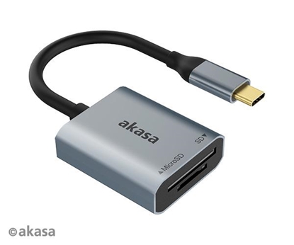 Picture of Czytnik Akasa Czytnik kart USB-C SD / MicroSD  -  (AK-CR-10BK)