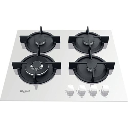 Attēls no Whirlpool AKT 625/WH hob Black, White Built-in 60 cm Gas 4 zone(s)