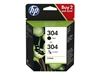 Picture of HP 3JB05AE ink cartridges black/3 colors No. 304