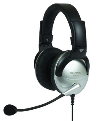 Attēls no Koss | Headphones | SB45 | Wired | On-Ear | Microphone | Noise canceling | Silver/Black