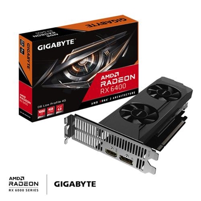 Attēls no Gigabyte Radeon RX 6400 D6 LOW AMD 4 GB GDDR6