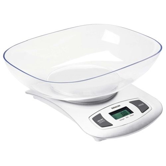 Picture of Sencor SKS 4001WH Kitchen scale with a bowl