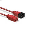 Picture of Lindy 1m IEC C19 to C20 Extension, red