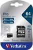 Изображение Verbatim microSDXC Pro      64GB Class 10 UHS-I incl Adapter
