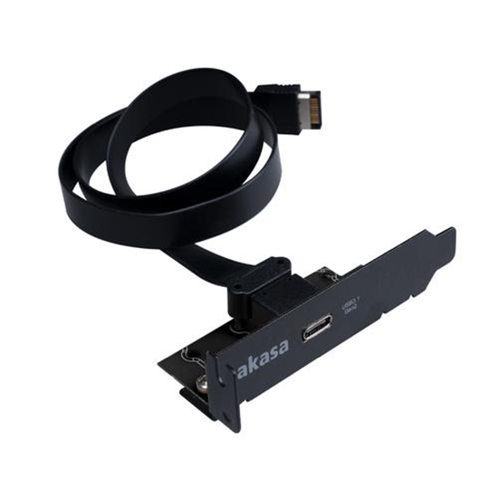 Picture of Kontroler Akasa Akasa Low Profile PCI Bracket Adapter, USB 3.1 Typ C - schwarz