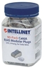 Picture of Intellinet RJ45 Modular Plugs, Cat6A, STP, 3-prong, for solid wire, 15 µ gold plated contacts, 90 pack