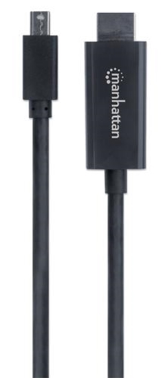 Picture of Manhattan Mini DisplayPort 1.1 to HDMI Cable, 1080p@60Hz, 1.8m, Male to Male, Black, Three Year Warranty, Polybag