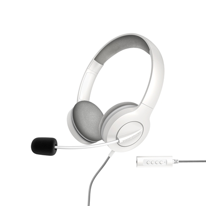 Picture of Energy Sistem Headset Office 3 White (USB and 3.5 mm plug, volume and mute control, retractable boom mic) | Energy Sistem | Wired Earphones | Headset Office 3 | Wired | On-Ear | Microphone | White