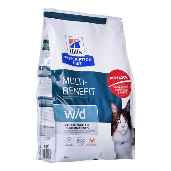 Picture of HILL'S PRESCRIPTION DIET Multi-Benefit Feline w/d Dry cat food Chicken 3 kg