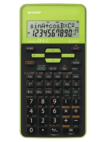 Picture of Sharp EL-531TH calculator Pocket Scientific Black, Green