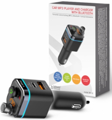 Attēls no Savio Car mp3 Player and Charger with Bluetooth