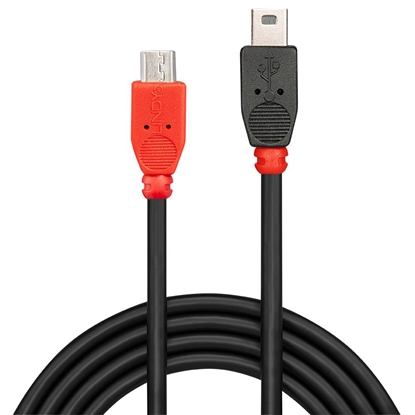Attēls no Lindy USB 2.0 Cable Micro-B/ Mini-B OTG, 0.5m