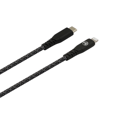 Attēls no Tellur Green Data cable Type-C to Lightning 3A PD60W 1m nylon black