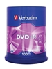 Picture of 1x100 Verbatim DVD+R 4,7GB 16x Speed, matt silver
