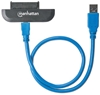 Изображение Manhattan USB-A to SATA 2.5" Adapter Cable, 42cm, Male to Male, 5 Gbps (USB 3.2 Gen1 aka USB 3.0), Supports 48-bit LBA, SuperSpeed USB, Three Year Warranty, Blister