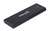 Picture of Manhattan M.2 NVMe SSD Enclosure, USB-C Female Connection, 10 Gbps (USB 3.2 Gen2 aka USB 3.1), UASP-compliant, SuperSpeed+ USB, Aluminum, Black, Three Year Warranty, Box